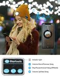 Wmcaps Bluetooth Beanie with a Light, Unisex USB Rechargeable 4 LED Fashlight Hat with Cordless Headphones, Unique Christmas Birthday Gifts for Men Him Husband Teen Pink