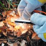 FERROFIRE FS916 Super-Duty Fire Starter - 9/16 Inch Thick x 4 Inch Long Large Ferrocerium Rod with Magnesium, Carbon Steel Striker & 550 Paracord Lanyard for Camping, Survival, Emergency Kits