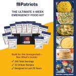 4Patriots 4-Week Survival Food Kit: Emergency Food Supply Designed to Last 25 Years, 192 Servings