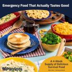 4Patriots 4-Week Survival Food Kit: Emergency Food Supply Designed to Last 25 Years, 192 Servings