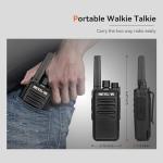 Retevis RT68 2 Way Radio, Long Range Walkie Talkies for Adults (10 Pack) with 10 Multi Way Charger, Easier Securer Charging, 1200mAh, Compact Handheld Two Way Radios Rechargeable for Industry