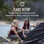 Coleman Sundome Dark Room 4/6 Person Tent, Blocks 90% of Sunlight to Keep Inside Cool, Weatherproof Tent with Rainfly Sets Up in Minutes