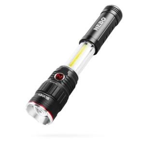 NEBO SLYDE+ Flashlight (2nd Gen) | 400 Lumens, 7 Light Modes, Bright COB Work Light & LED Tactical Flashlight, Magnetic Base, Great for Camping, Water Resistant, Includes 4x AAA Alkaline Batteries