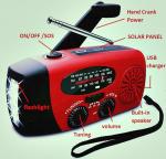 Emergency Solar Hand Crank Weather Radio with LED Flashlight AM/FM NOAA Portable WB Radio 2000mAh/7400mWh Rechargeable Power Bank Phone Charger USB-C Solar Powered SOS Alarm Radio for Camping Survival