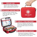 First Aid Kit 340 Piece, Premium Waterproof Hard Shell Medical Kit for Car, Home, Office, Travel, Camping, Sports, Outdoor, School - Emergency First Aid Supplies and Survival Kit