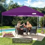 Best Choice Products 8x8ft 1-Person Setup Pop Up Canopy Tent Instant Portable Shelter w/ 1-Button Push, Case, 4 Weight Bags - Amethyst Purple