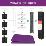 Best Choice Products 8x8ft 1-Person Setup Pop Up Canopy Tent Instant Portable Shelter w/ 1-Button Push, Case, 4 Weight Bags - Amethyst Purple