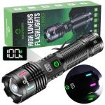 Esgreen Rechargeable Flashlights High Lumens 10000 Single 2 Modes, Super Bright LED Flashlight USB C Long Distance 3280ft, Powerful Long Lasting 10H Heavy Duty Strong Flash Light for Camping Hiking