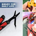BIBURY Multitool Pliers, 14 in 1 Multi Tool with Flashlight, Scissors, Knife, Stainless Steel Pocket Knife Multifunctional EDC Tool for Camping, Survival, Fishing, Hiking, Hunting, Gifts for Men