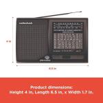 RadioShack Portable Radio Multi Band World Receiver with TV Band + 4 Pack D (UM1) Alkaline Batteries Included for Power