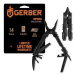 Gerber Gear Multi-Plier 600 - 14-in-1 Multitool with Sheath, Needlenose Pliers, Screwdriver, Serrated Knife, Wire Crimper, Bottle Opener, Can Opener & More - Made in USA - Black with Sheath