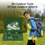 Survival Kit Advent Calendar 2025 for Men – 24-Day Christmas Countdown Gift Box with Outdoor Survival Tools, Perfect Surprise Gifts for Adults, Teens & Outdoor Enthusiasts