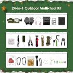 Survival Kit Advent Calendar 2025 for Men – 24-Day Christmas Countdown Gift Box with Outdoor Survival Tools, Perfect Surprise Gifts for Adults, Teens & Outdoor Enthusiasts