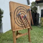 THRWCLUB Competition Throwing Axe, 2 Pack 16.5" Throwing Axes with 1065 High Carbon Steel & Wooden Handle, Perfect for Axe Throwing Game, Competition and Recreation, Gift for Men