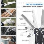 MOSSY OAK Multitool, 21-in-1 Stainless Steel Pocket Knife with G10 Handle, Screwdriver Sleeve, Self-locking Pliers with Sheath-Perfect for Outdoor, Survival, Camping, Hiking, Simple Repair