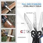 MOSSY OAK Multitool, 21-in-1 Stainless Steel Pocket Knife with G10 Handle, Screwdriver Sleeve, Self-locking Pliers with Sheath-Perfect for Outdoor, Survival, Camping, Hiking, Simple Repair