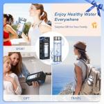 2025 Upgrade Hydrogen Water Bottle, Portable Hydrogen Water Ionizer Machine -SPE PEM Tech, Rechargeable Hydrogen Rich Water Glass Bottle for Travel, Gifts for Women, Christmas Gifts, Gifts Idea