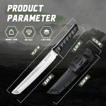 Dragon Creek Tactical Knife Kydex - Outdoor Fixed Blade Survival Knife with Sheath D2 Steel Blade G10 Full Tang Handle for Camping Hiking Christmas Thanksgiving Gift Men Green