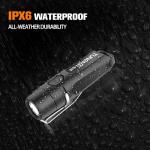 TUNENGE Rechargeable Keychain Flashlights, 650 High Lumens EDC Pocket Flashlights, Mini Flashlight Be Used for Camping Outdoors Emergency（Black）