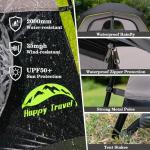 Happy Travel Tent 6 Person Tents for Camping, Waterproof Easy Setup Camping Tent with Rainfly, Portable Large Family Cabin Tent with 5 Large Mesh Windows and Carry Bag for Outdoor Camping & Hiking
