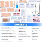 TLIEAO Mini First Aid Kit - 150 Pieces Emergency Medical Kit for Home, Car, Travel, Camping, Truck, Hiking, Sports, Office, Vehicle & Outdoor Emergencies