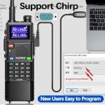 Ham Radio Baofeng Radio10W 5RM FM Radio Handheld Two Way Radio Long Range AR-5RM NOAA Weather Radio DTMF Walkie Talkies Copy Frequency 999CH USB-C Charger 3800mAh Battery Survival Radio (2 Pack)