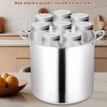 QPMR 21.5 QT Stainless Steel Canning Pot with Lid and Rack, Stainless Steel Water Bath Canner,Canning Supplies Starter Kit and Canning Tools Set for Beginnner,Gift for Mom/Wife