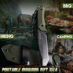 Dragon Creek Fixed Blade Knife - Full Tang Handle Green