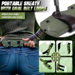 Dragon Creek Fixed Blade Knife - Full Tang Handle Green