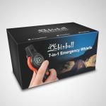 binboll Emergency Survival Function Whistle, Outdoor Multifunctional Tool Safety Whistle with Lanyard, Ideal for Kayaking, Boating, Hiking, Camping, Climbing, Hunting, Fishing (Orange&Black)