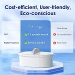 Waterdrop Water Filter Pitcher with 1 Filter, 200-Gallon Long-Life, 10-Cup Large Water Filter Pitcher, NSF Certified, 5X Times Lifetime, Reduces PFOA/PFOS, Chlorine, White