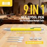 BIIB Stocking Stuffers for Men Adults, Gifts for Men 9 in 1 Multitool Pen, Mens Stocking Stuffers, Mens Christmas Gifts for Dad Him Husband, White Elephant Gifts for Adults, Cool Gadgets