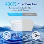 Waterdrop Water Filter Pitcher with 1 Filter, 200-Gallon Long-Life, 10-Cup Large Water Filter Pitcher, NSF Certified, 5X Times Lifetime, Reduces PFOA/PFOS, Chlorine, White