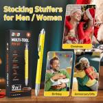 BIIB Stocking Stuffers for Men Adults, Gifts for Men 9 in 1 Multitool Pen, Mens Stocking Stuffers, Mens Christmas Gifts for Dad Him Husband, White Elephant Gifts for Adults, Cool Gadgets