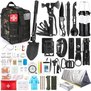 250-Piece Survival Kit with Molle Bag & Tent