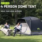 Happy Travel Camping Tent, 4/6 Person Dome Tents for Camping with Rainfly, Waterproof Clip Easy Setup Portable Family Tent with Mesh Windows, 20% More Headroom Backpacking Tents for Camping & Hiking