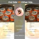 50Pcs Canning Lids Regular Mouth, Superb Canning Lids Not Easy to Rust Excellent Air Tightness, Thick Mason Jar Lids Prevent Warping - Food Grade Material (Blue)