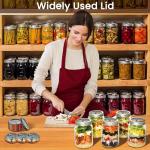 50Pcs Canning Lids Regular Mouth, Superb Canning Lids Not Easy to Rust Excellent Air Tightness, Thick Mason Jar Lids Prevent Warping - Food Grade Material (Blue)