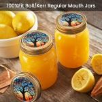 50Pcs Canning Lids Regular Mouth, Superb Canning Lids Not Easy to Rust Excellent Air Tightness, Thick Mason Jar Lids Prevent Warping - Food Grade Material (Blue)