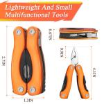 14-in-1 Multitool Pliers, Portable MINI Multitool Pliers Pocket Knife Gifts for Men on Father's Day Christmas, (EDC) Pocket Multi Tools for Outdoor, Garden, Camping, Hiking