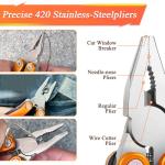 14-in-1 Multitool Pliers, Portable MINI Multitool Pliers Pocket Knife Gifts for Men on Father's Day Christmas, (EDC) Pocket Multi Tools for Outdoor, Garden, Camping, Hiking
