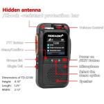 TIDRADIO TD-G100 Rapid Unlimited Range 4G LTE PoC Walkie Talkies Long Range with SIM Cards, Nationwide 5000 Miles Two Way Radios, Global PTT for Family, Logistics, Truck Fleet,Construction site,2 Pack