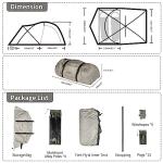 Naturehike Massif Hot Tent with Stove Jack, Waterproof Windproof 4 Season Tent, 2/4 Person Cold Weather Winter Tents for Camping