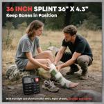 Advanced Trauma First Aid Kit - Emergency Camping Gear with Tourniquet Kit, Compression Bandage, 36" Splint | Portable Survival Gear for Outdoor, Home, Camping- Gift for Husband Dad and Wife-Black