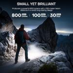 PASIION EDC Flashlight Rechargeable,800 Lumen Small Flashlight with Magnetic Clip & Base, 11 Modes LED Flashlight,Glass Breaker&Bottle Opener, USB-C Flashlight for Working,Home and Emergency