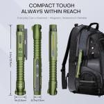 PASIION EDC Flashlight Rechargeable,800 Lumen Small Flashlight with Magnetic Clip & Base, 11 Modes LED Flashlight,Glass Breaker&Bottle Opener, USB-C Flashlight for Working,Home and Emergency