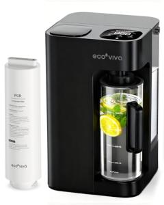 Ecoviva Water Mate-3 Countertop Reverse Osmosis Water Filter System, 8 Stage Purification, 3:1 Pure to Drain, No Installation Required, Smart Sensor Water Dispensing, Portable RO Water Purifier