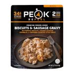 Peak Refuel Biscuits & Sausage Gravy | Freeze Dried Backpacking, Camping & Emergency Prep Food | 2 Servings Pouches