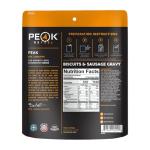 Peak Refuel Biscuits & Sausage Gravy | Freeze Dried Backpacking, Camping & Emergency Prep Food | 2 Servings Pouches