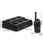 BAOFENG BF-88ST Walkie Talkies Long Range (6 Pack), Rechargeable Two Way Radio with 6 Way Multi Unit Charger, License-Free Walky Talky for Adults with Earpieces, USB Charging, Black
